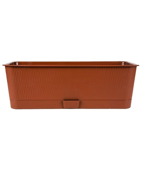 Балконный ящик Прованс, 40x17x13 см, 6 л, терракот с поддоном, РФ