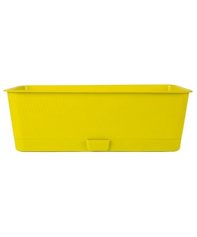 Балконный ящик Прованс, 40x17x13 см, 6 л, фисташка с поддоном, РФ