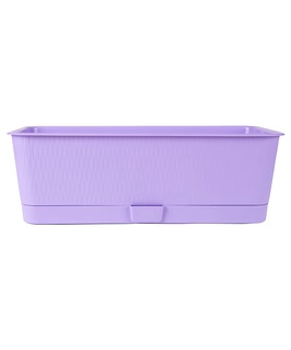 Балконный ящик Прованс, 40x17x13 см, 6 л, лаванда с поддоном, РФ