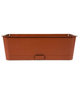 Балконный ящик Прованс, 40x17x13 см, 6 л, терракот с поддоном, РФ
