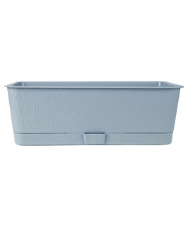 Балконный ящик Прованс, 40x17x13 см, 6 л, ментол с поддоном, РФ