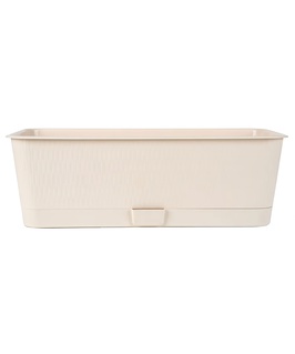 Балконный ящик Прованс, 40x17x13 см, 6 л, пудра с поддоном, РФ