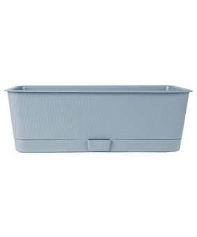 Балконный ящик Прованс, 40x17x13 см, 6 л, ментол с поддоном, РФ