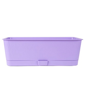 Балконный ящик Прованс, 40x17x13 см, 6 л, лаванда с поддоном, РФ