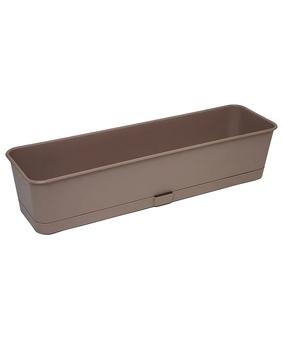 Балконный ящик Прованс, 58x17x13 см, 9,5 л, фраппе с поддоном, РФ
