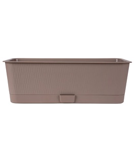 Балконный ящик Прованс, 40x17x13 см, 6 л, фраппе с поддоном, РФ